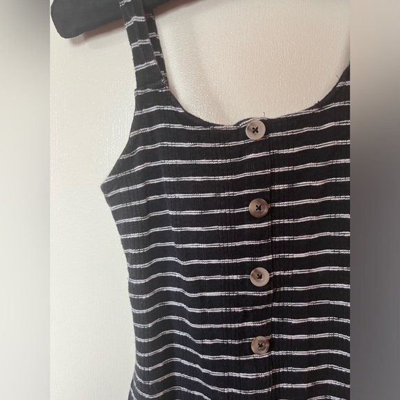 Aeropostale Black and White Striped Button-Front Bodycon Dress, Size Small - Picture 8 of 9